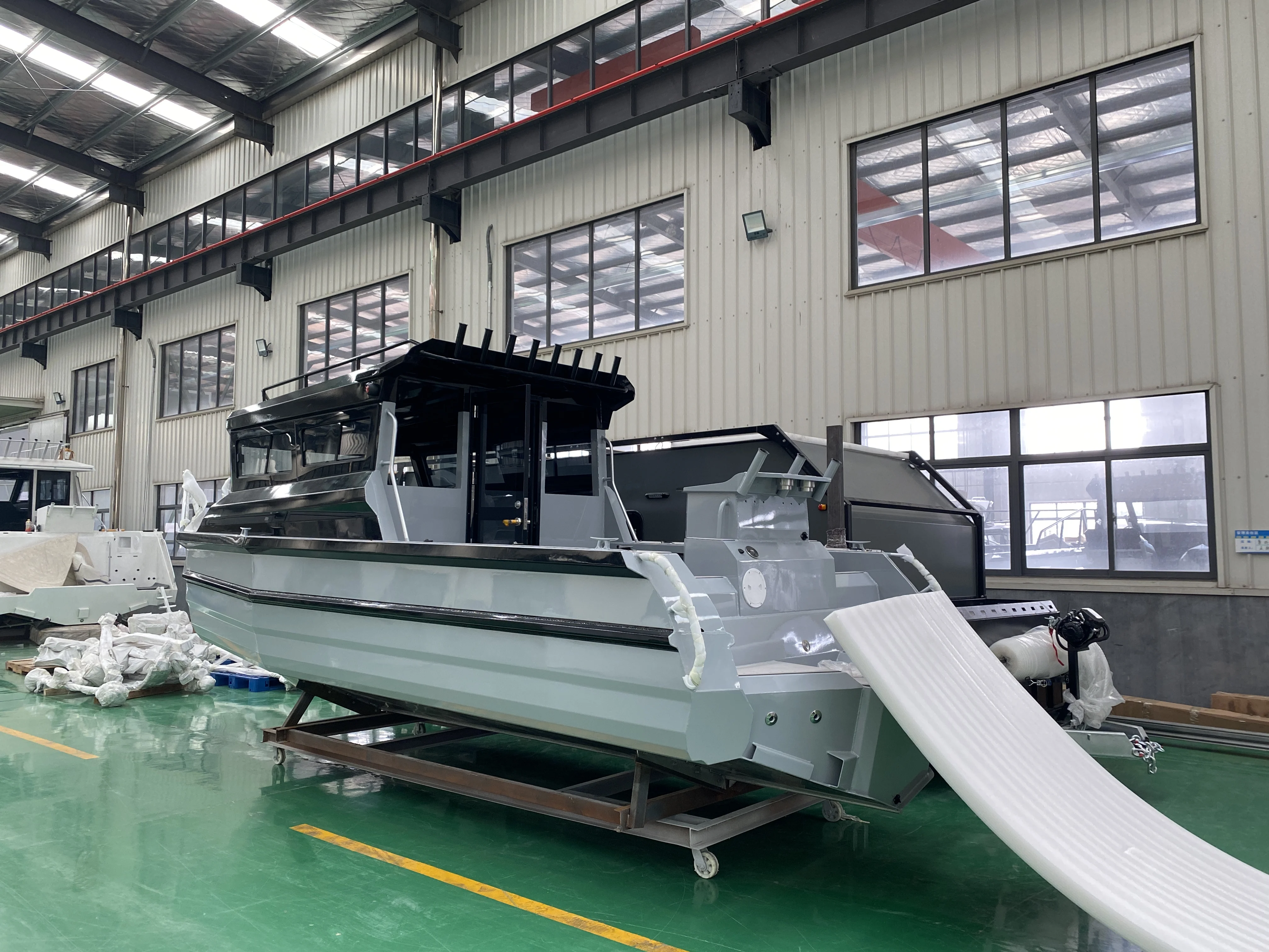 Factory Allsea Easycraft 750 7.5m 25ft Aluminum welded pontoon deep v hull sea fishing boat for sale