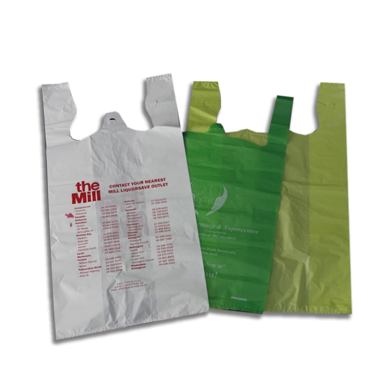 Cornstarch Bags plastic T Shirt Bag Biodegradable Bags Custom Printed Biodegradable PLA Compostable Plastic Accept