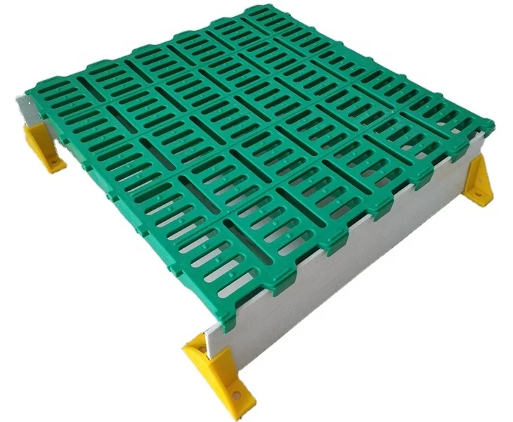 600*600mm Pig Farm Plastic Slat Floor Piggy Plastic Slatted Floor Swine Dung Leakage Grid Ground Piglet Stool Removal Strip Mat