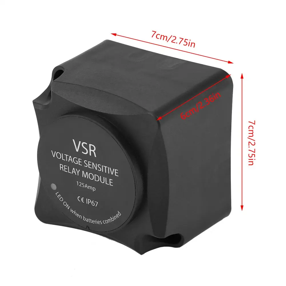 Voltage Sensitive Relay 12V 125A VSR Double Battery Automatic Charging Relay Dual Smart Battery Isolator