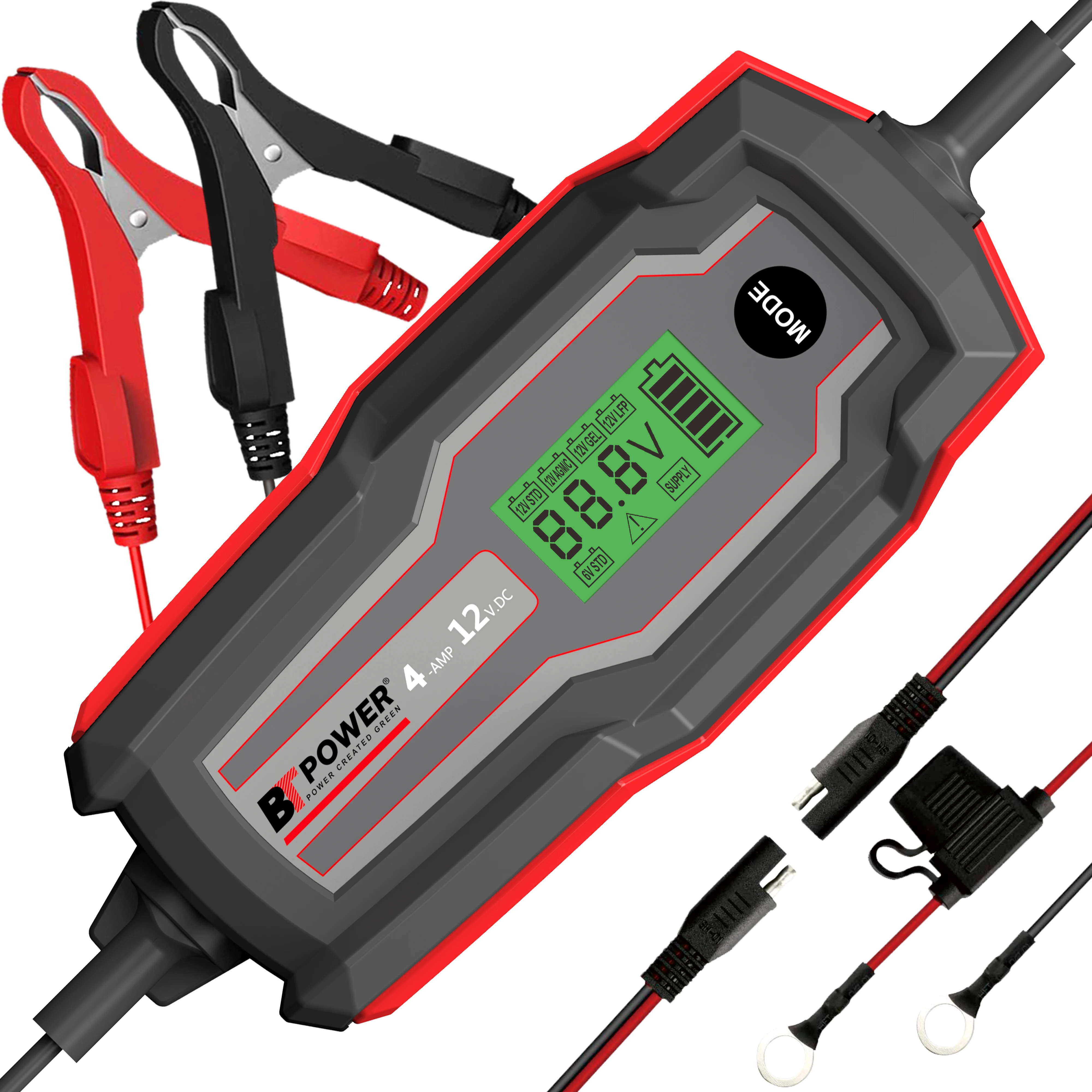 4A Automatic portable car battery charger multi-function battery charger