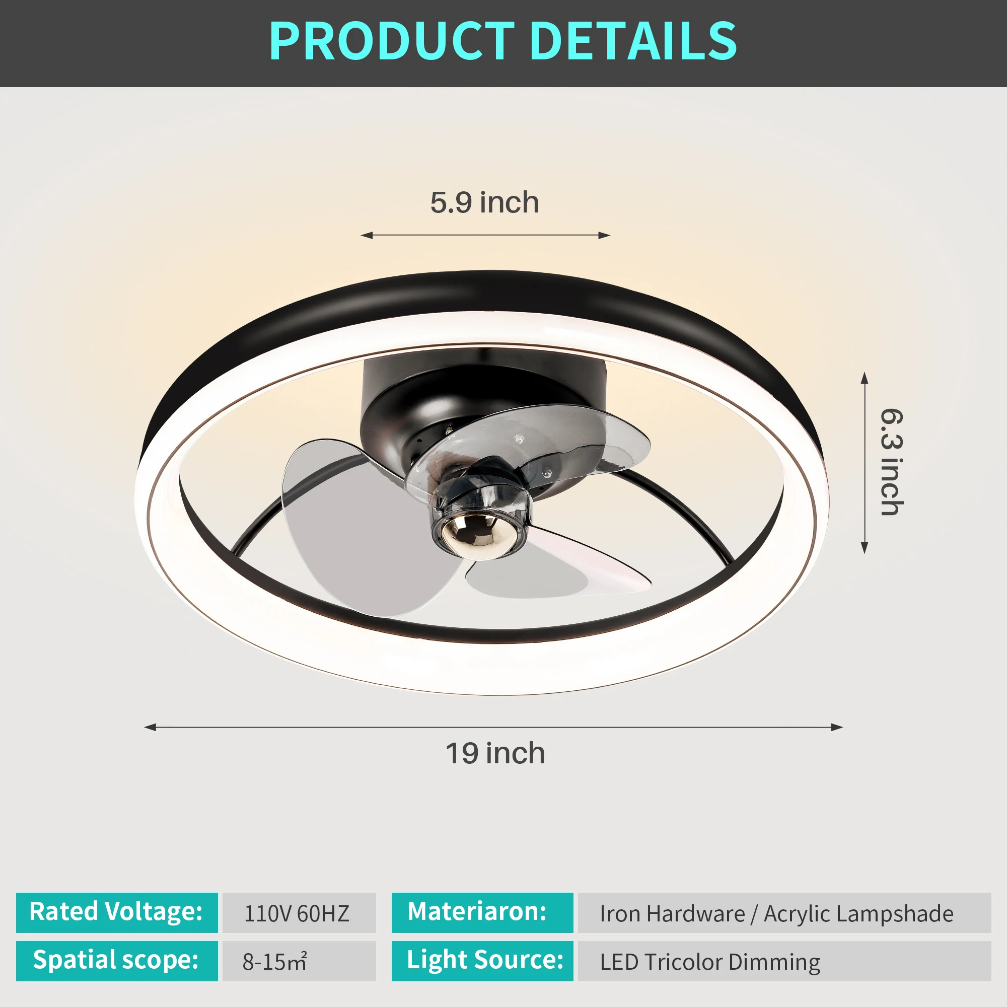 110v NEW Ceiling Fan Fans with Lights Remote Control Bedroom Decor Lamp Silent Modern Ceiling Fan Light