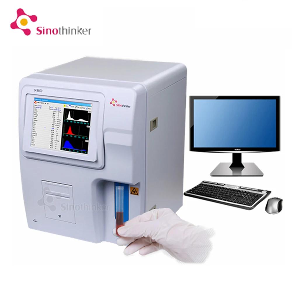 2024 Hot Selling Automatic Blood Cell Counter CBC Machine Hematology Analyzer With Reagents