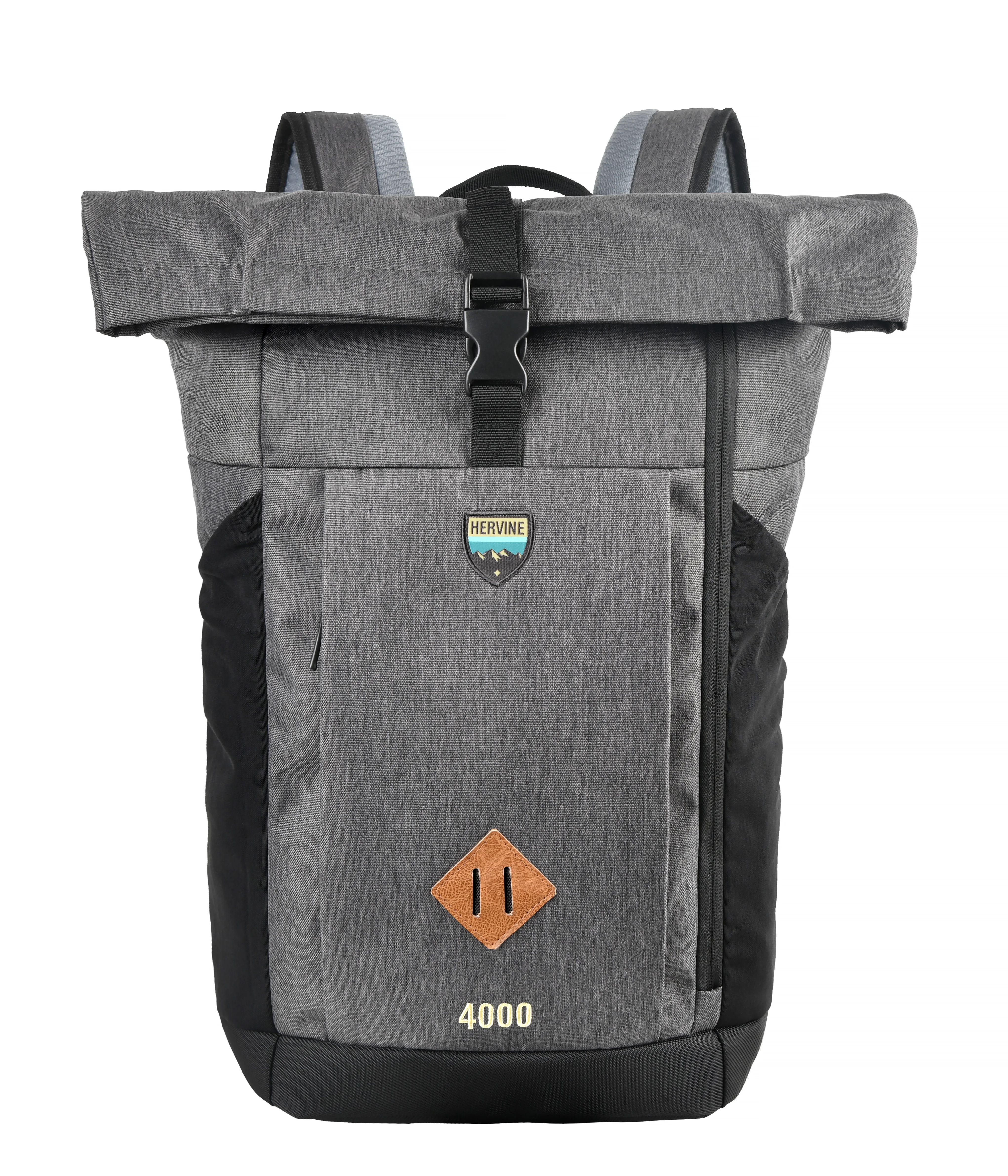 Fashion vintage waterproof rolltop rucksack outdoor sport travel backpack