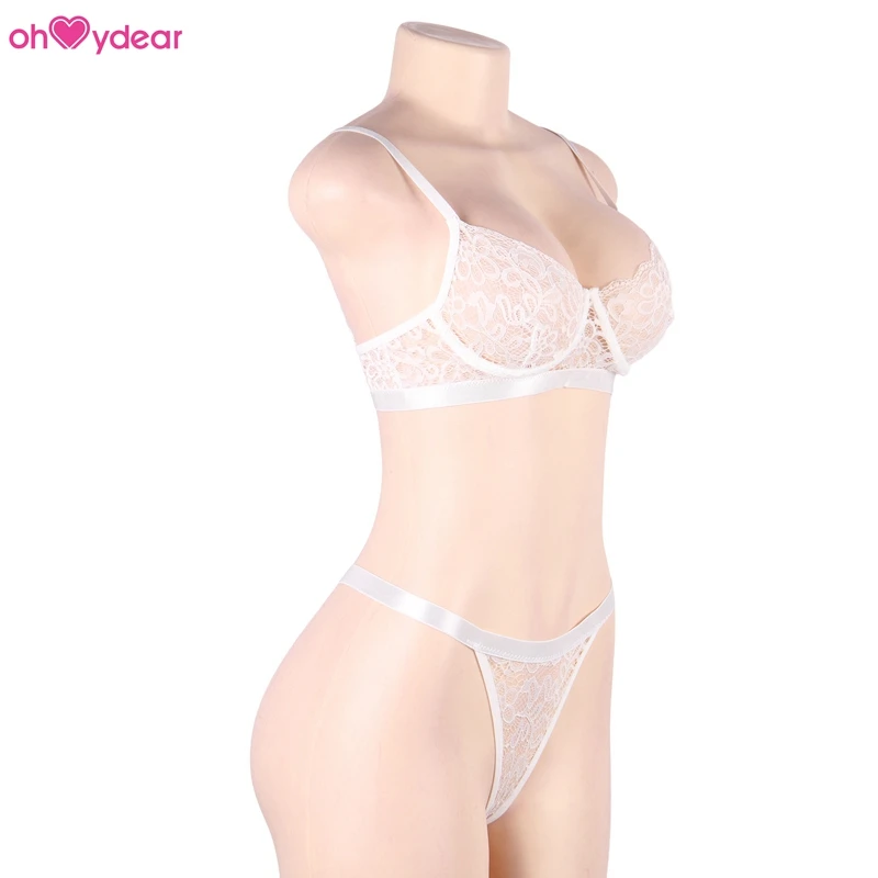 
Wholesale Delicate Sheer Lace Transparent Sexy Lingerie Bra Panty Set 