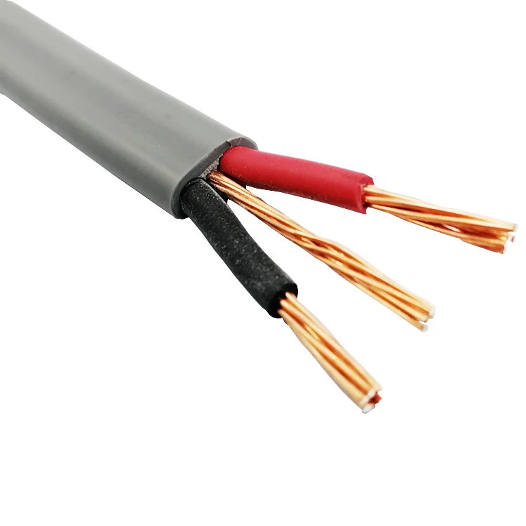 BS6004 6242Y PVC Insulated  2.5mm Grey Electric Cable Twin And Earth Wire Flat Cable