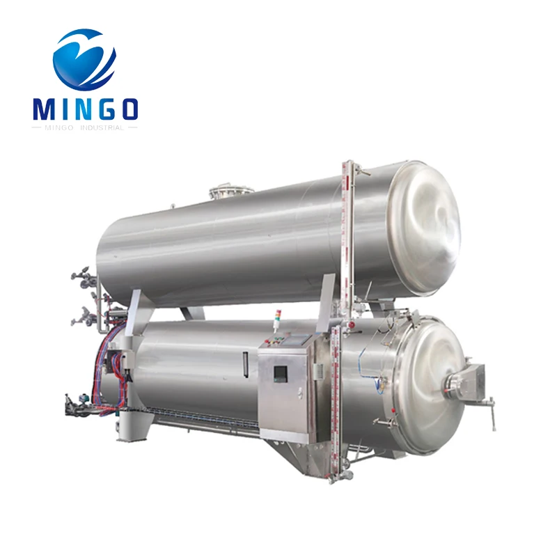
Double layer water immersion retort can sterilizer autoclave 