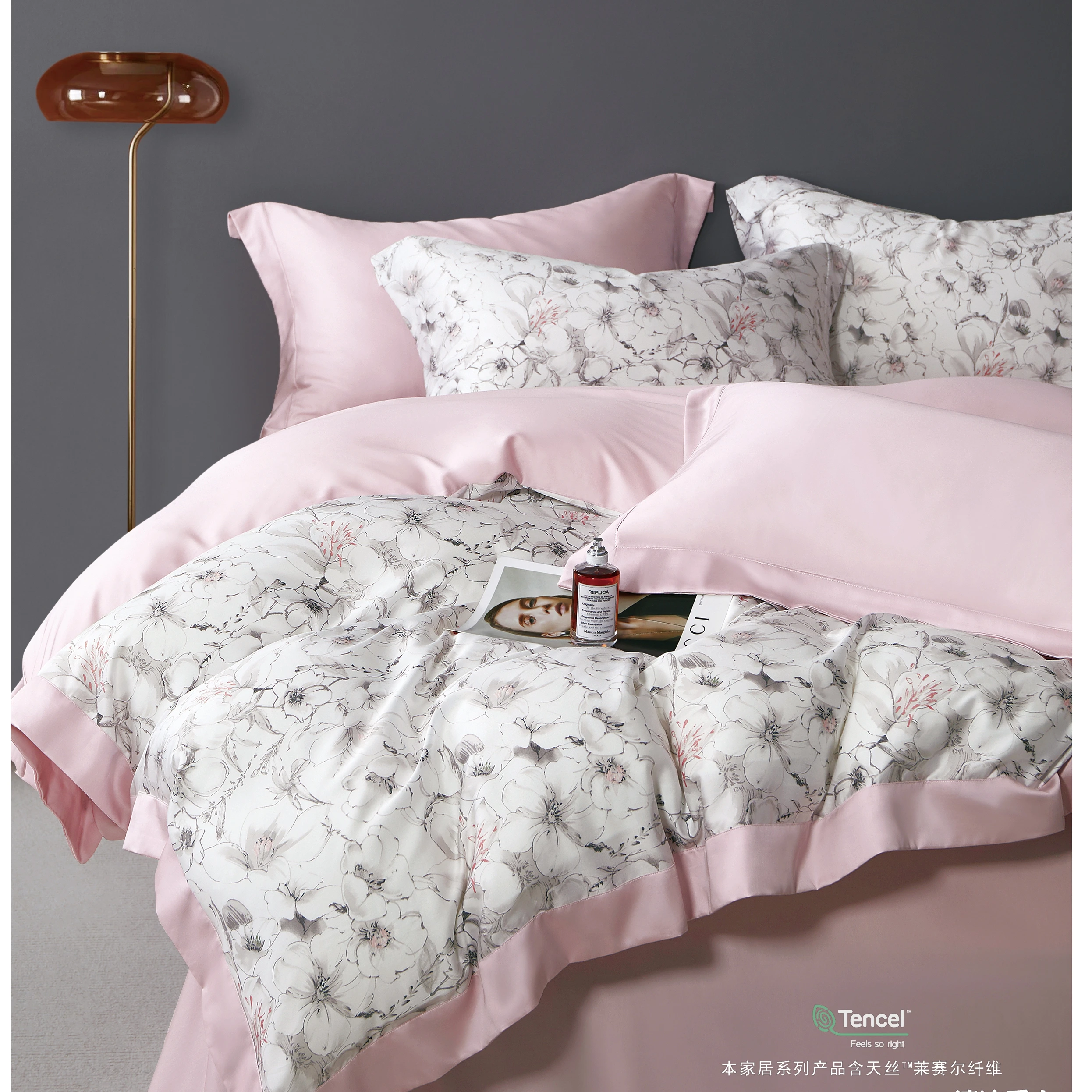 Super soft  100% Tencel King Quilt Bedding Comforter Sets Fashion Design Natural fabric  ODM  Adult