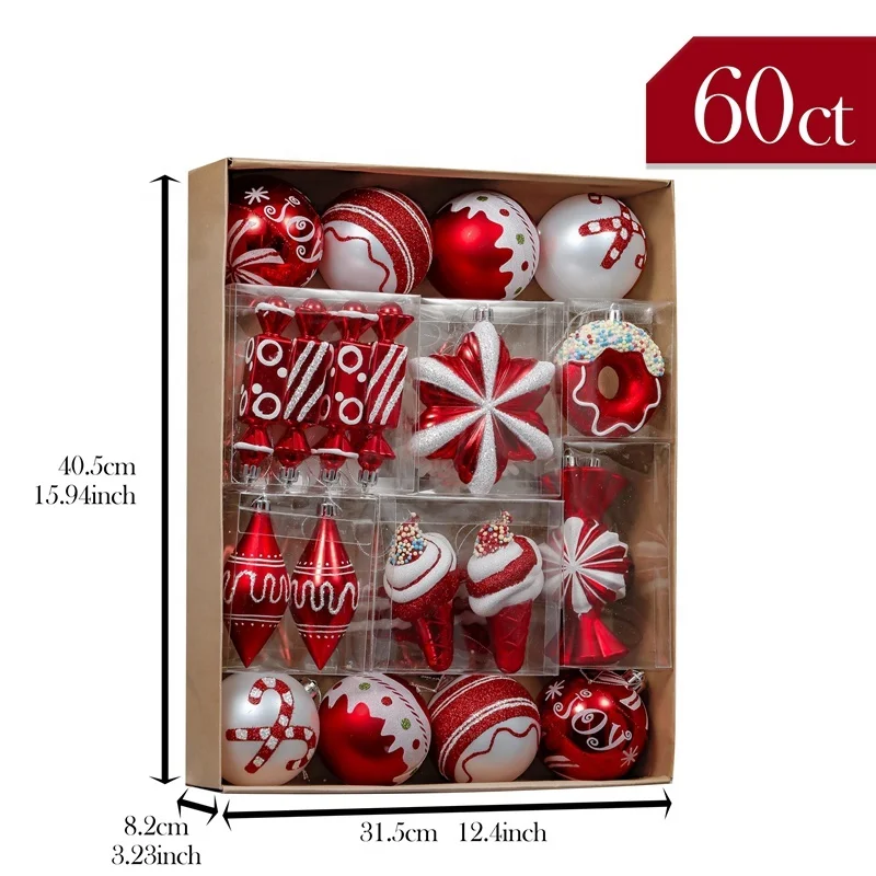 EAGLEGIFTS Small MOQ 60ct Holiday Party Decor Candy Ball Luxury Christmas Decoration Ornament