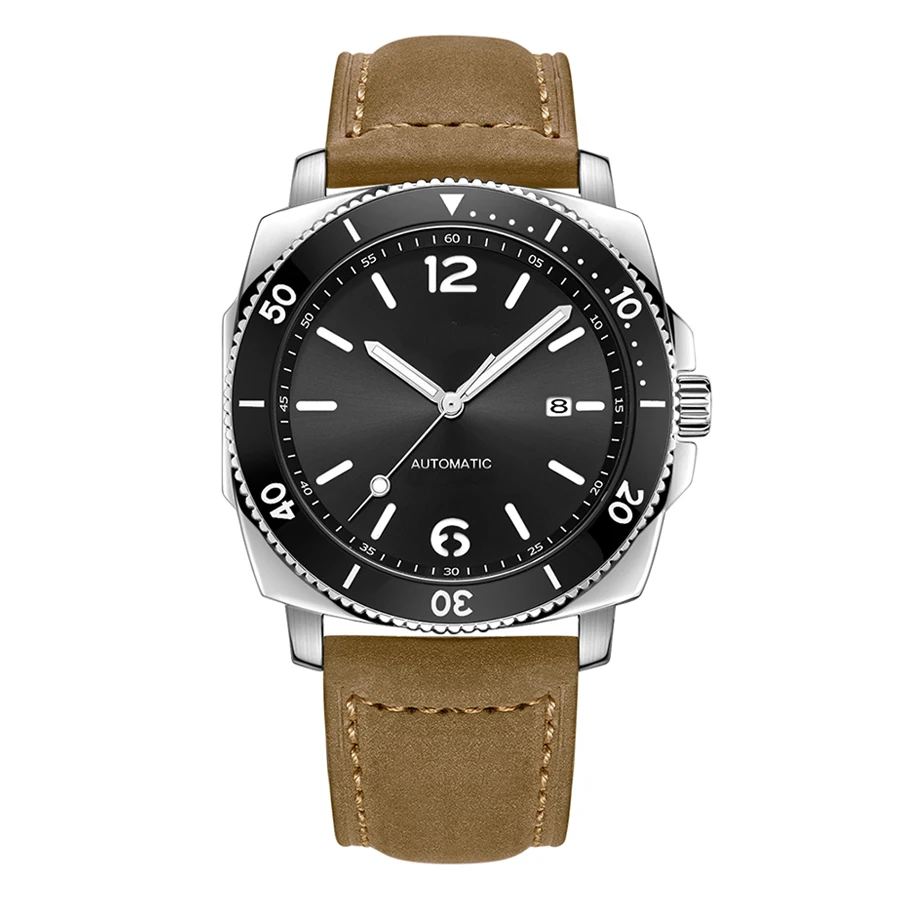 Custom top quality 20 ATM 10 Bar waterproof miyota 8215 movement automatic new watch mechanical chrono luminous watches for men