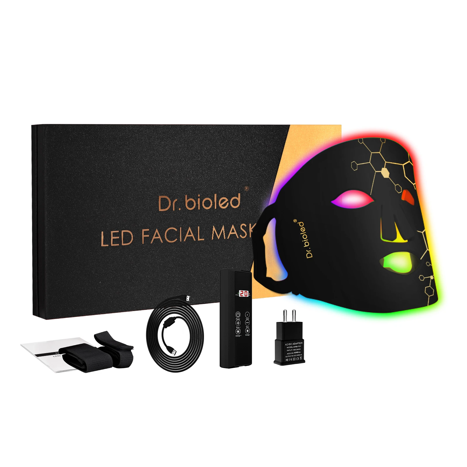 Best Selling High Quality PDT 7 Color Lights Led Facial Mask Photon Therapy With 60 Bio LED Lamps For Skin Anti-inflammatory