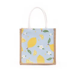 Printed custom canvas cotton manufacturers burlap wine bag hessian jute shopping bag burlap tote jute bag