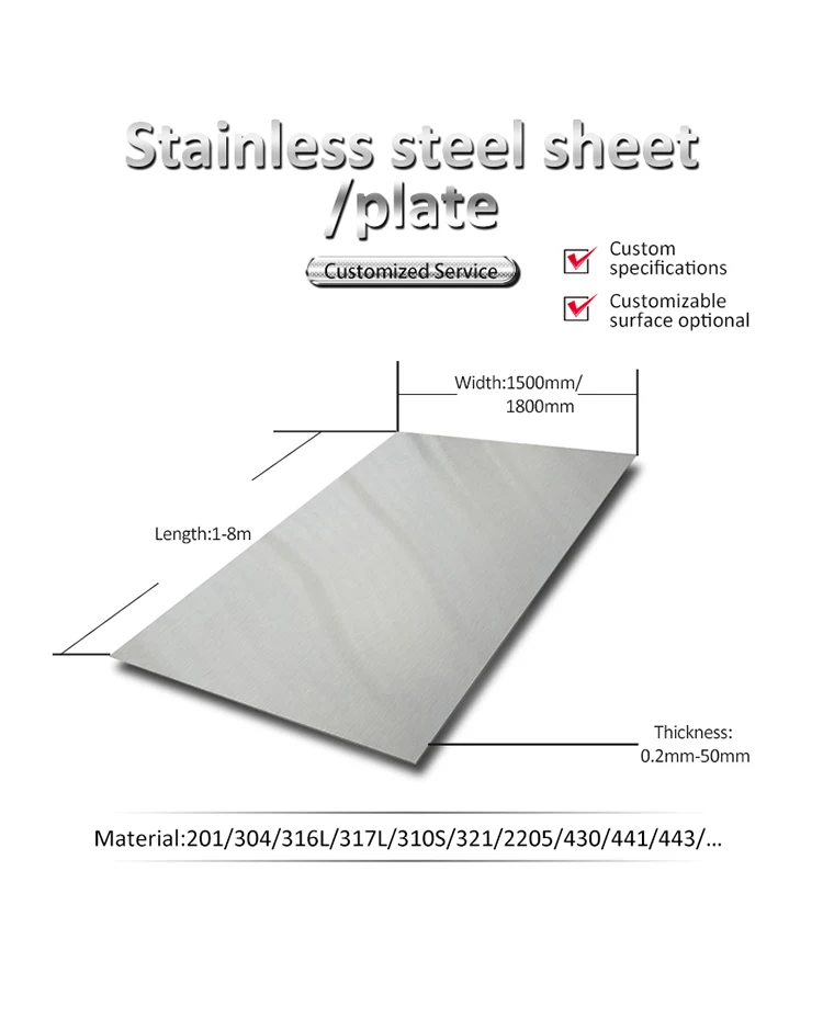stainless steel sheet 201 202 304l 304 316 430 brushed stainless steel sheet 4 x 8 ft stainless steel sheet price