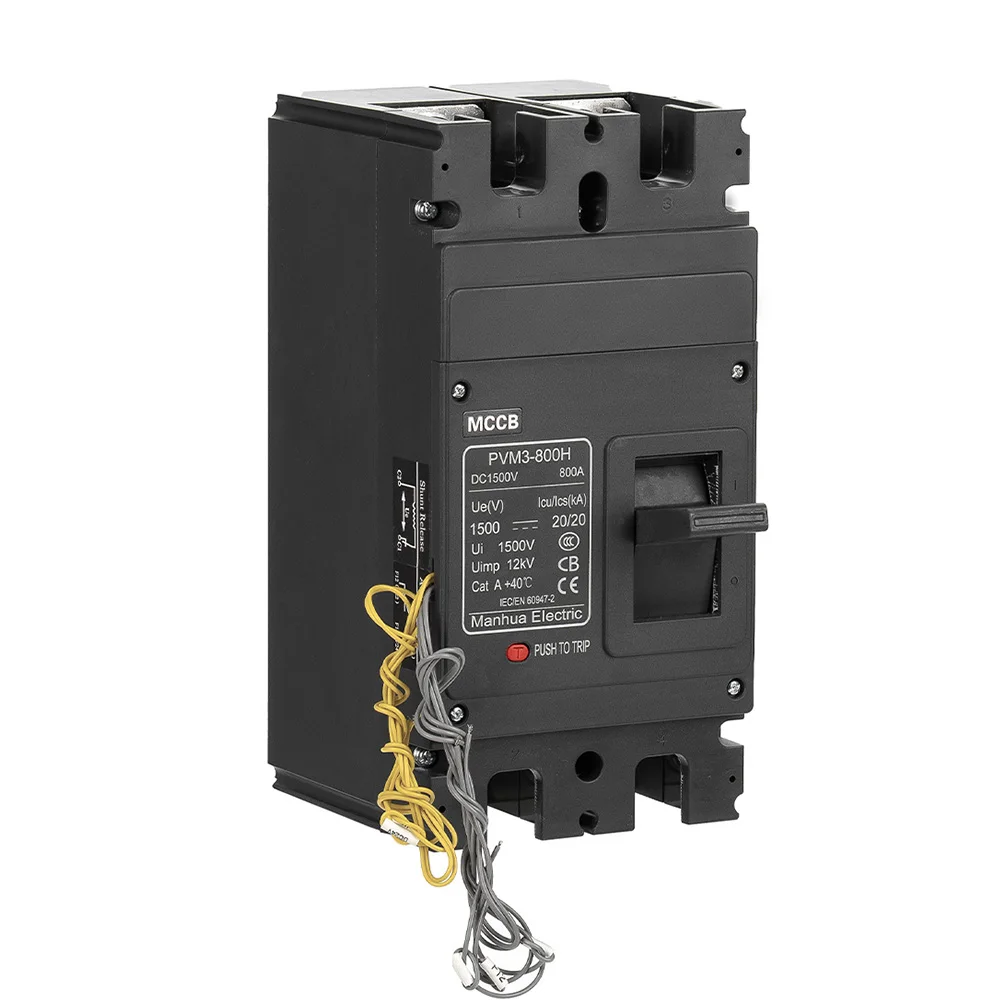 PVM3-800H 800A 2P 1500VDC MCCB PV солнечная система формованный корпус выключатель