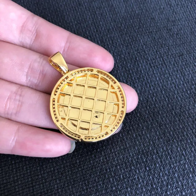 Jewelry 14KCZ Laying Masonic Gold Pendant Design for Men