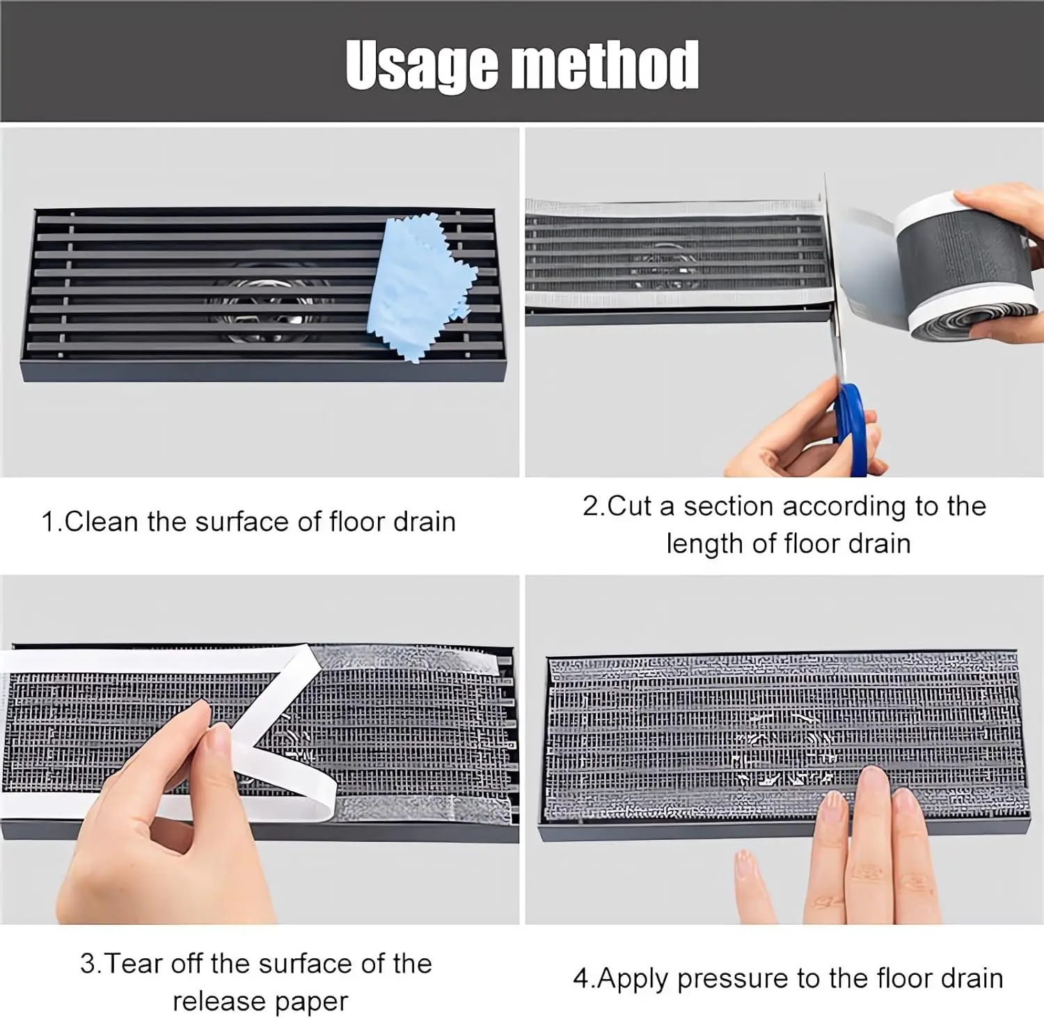Self-adhesive Outfall Stopper Mesh Stickers Disposable Drain Hair Catchers for Floor Drain Hair Blocking Filter Stickers
