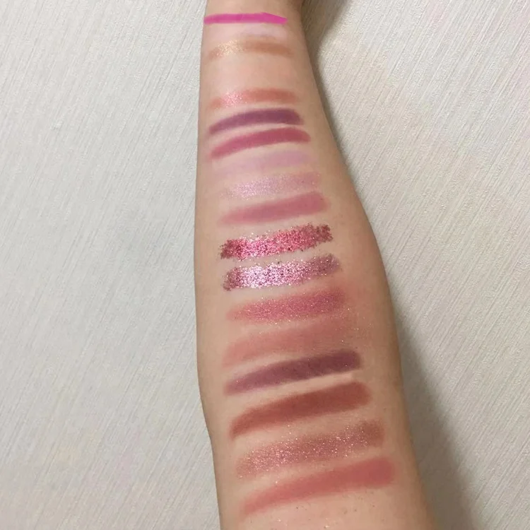 2024 Low moq your own brand vegan matte glitter 18-color eyeshadow palette