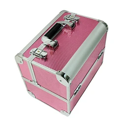professional beauty aluminum rolling makeup case empty cosmetic storage travel box case