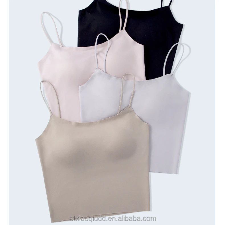 Summer fixed cup underwear strapless Vest plus size Seamless wrap chest traceless bra navel sling ice silk tube top for women