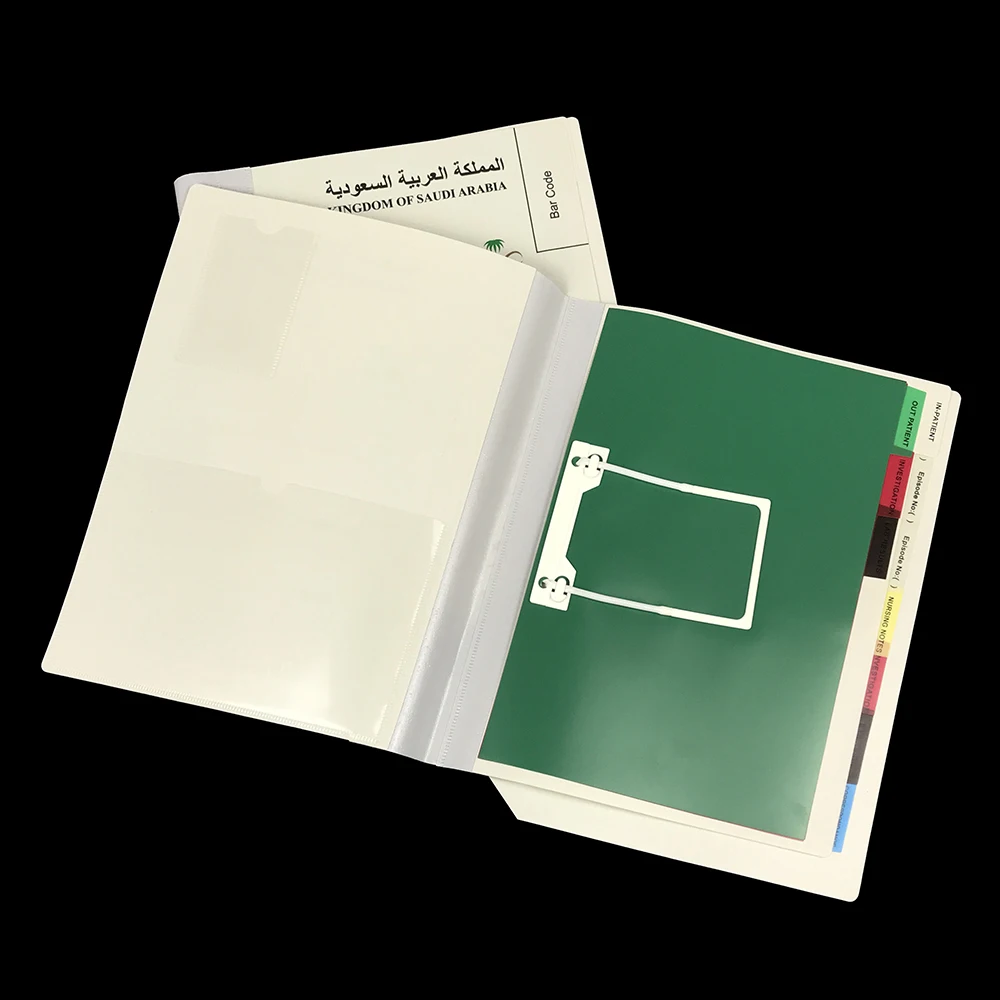 
Eco-Friendly Plastic Medical File Folder With Two Plastic Fasteners And Transparent Inner Pocket Hot Sale In Middle East 