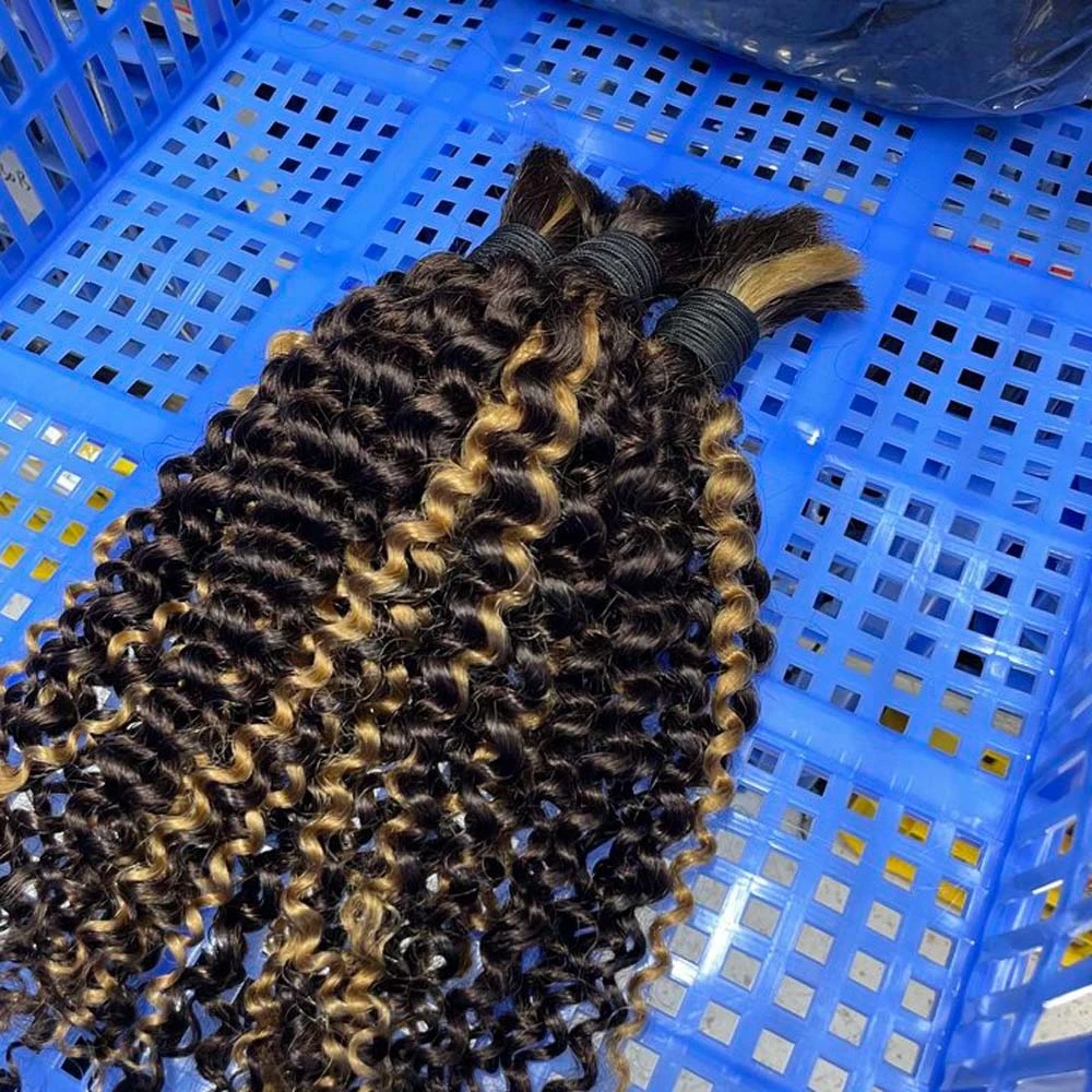 Water Wave Hair Human Hair Bulk for Braiding No Weft Braids Extensions Bundles Wet and Wavy Brazilian 1pcs/lot Hair Extention