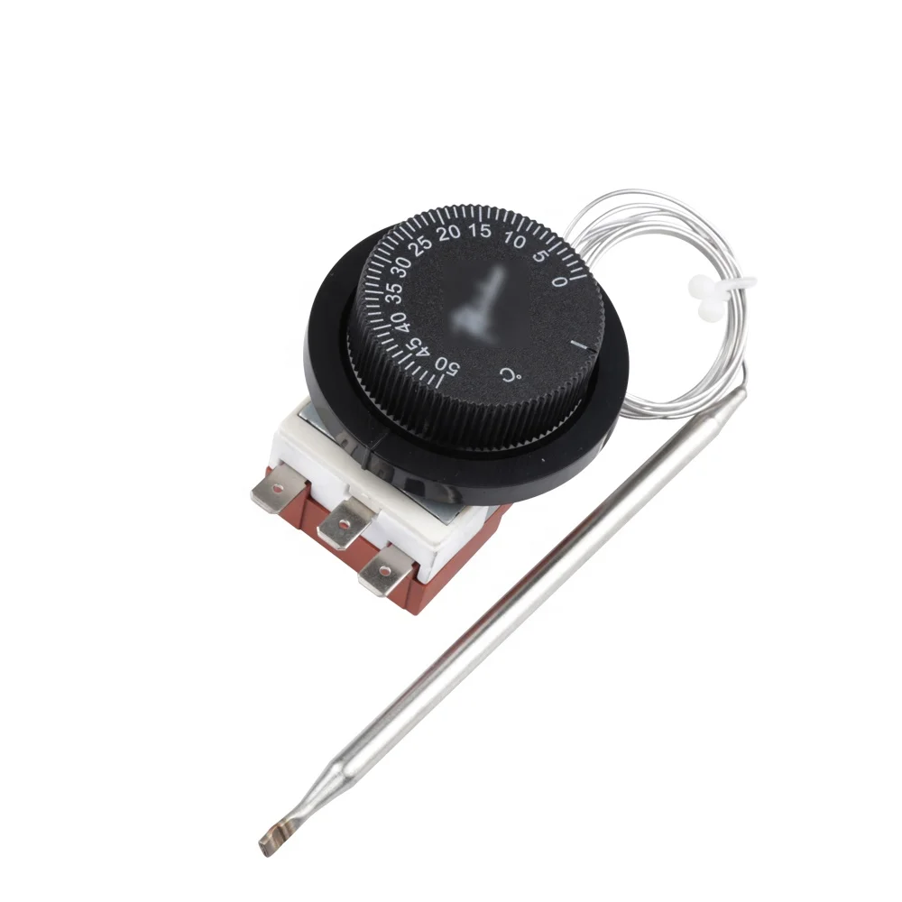 AC 250V 20A Capillary Thermostat 0~50 Degrees Celsius Single Phase Adjustable Temperature Controller
