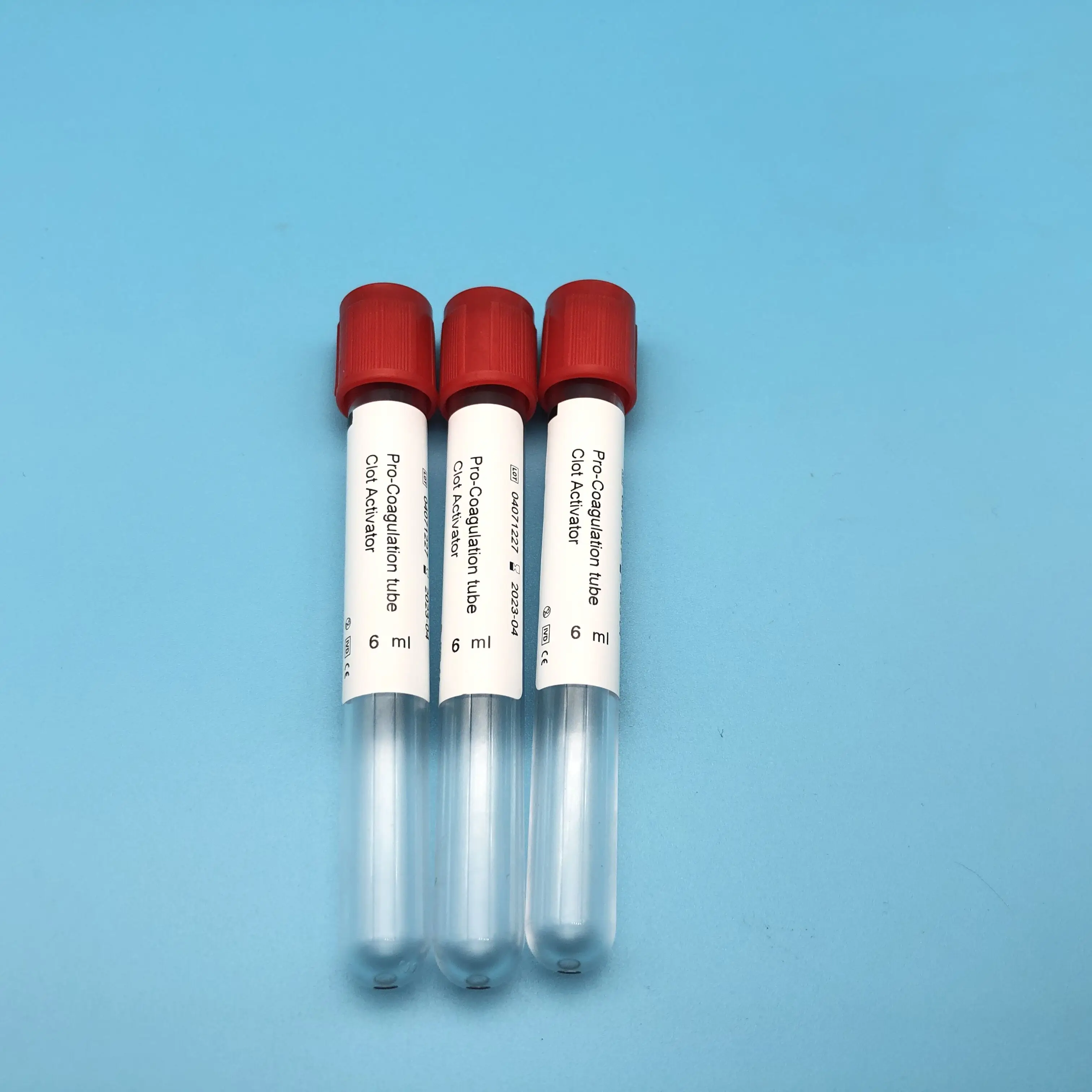 Medical Supplies Plastic Glass Test Red No Additive Vacuum Blood Collection Plain Tube