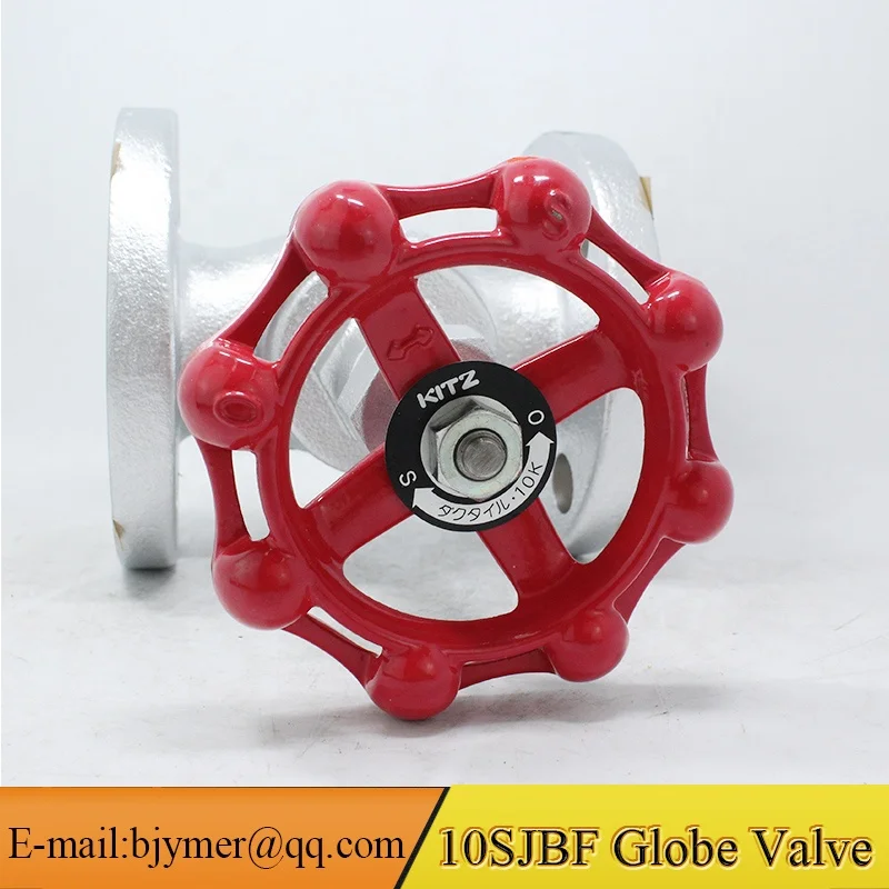 KITZ brand originated in Japan 10SJBF 10K Ductile iron Globe valves with disc flanged ends for steam
