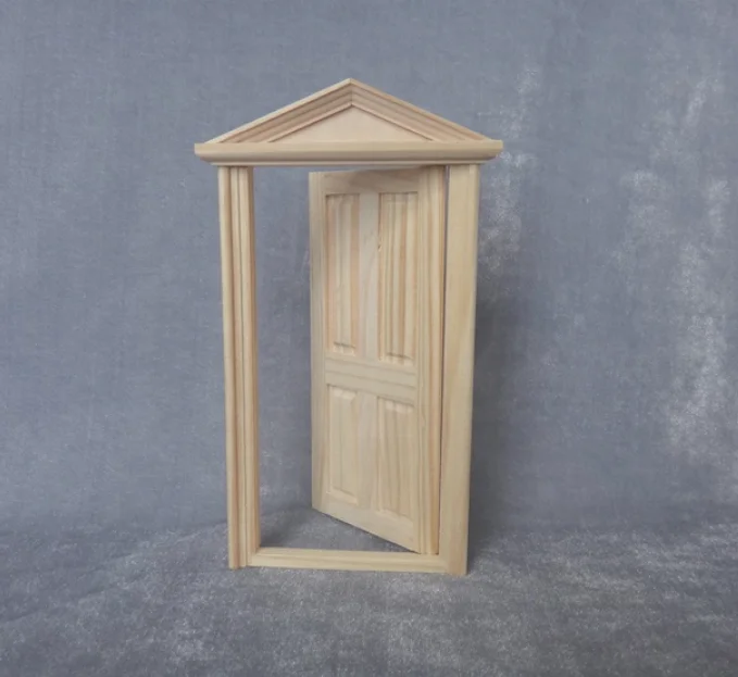 Handmade Miniature Natural Xmas Wooden Fairy Door