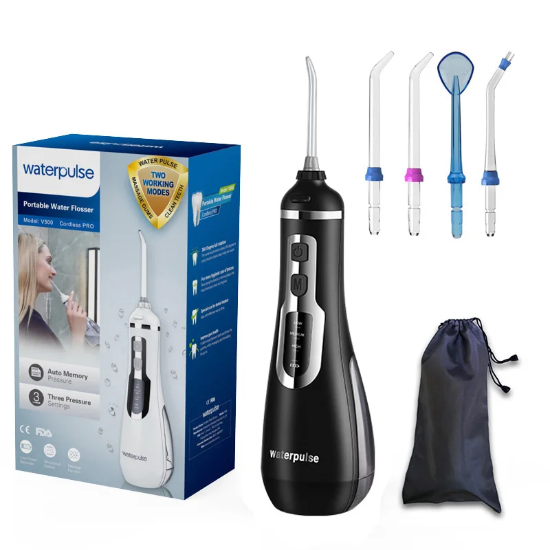  Waterpulse V500 Pro Беспроводная водная нить портативная зубная с функцией массажа сертификация