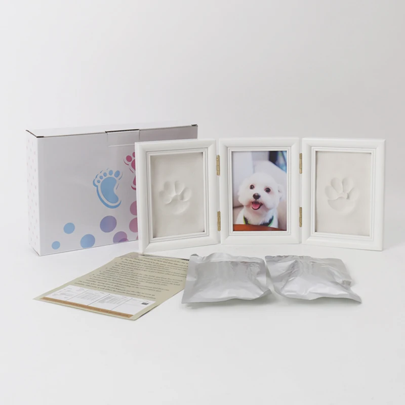 Commemorative of pet paw prints used for various small animal Premium Wooden Photo Frame DIY set
