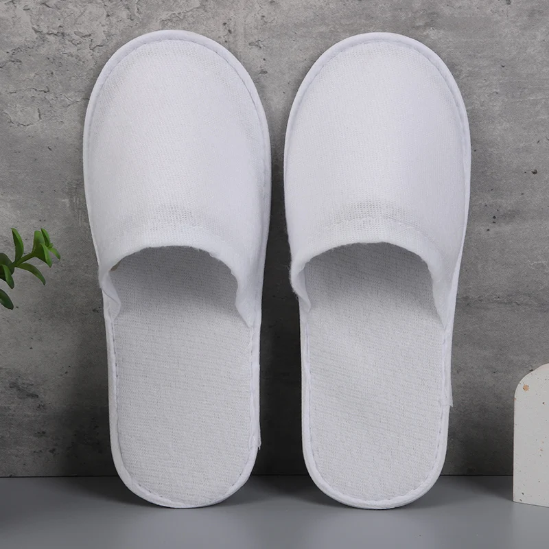 Hotel slippers customized nap cloth closed toe disposable spa air eva hotel slippers sandals slides slippers for women men