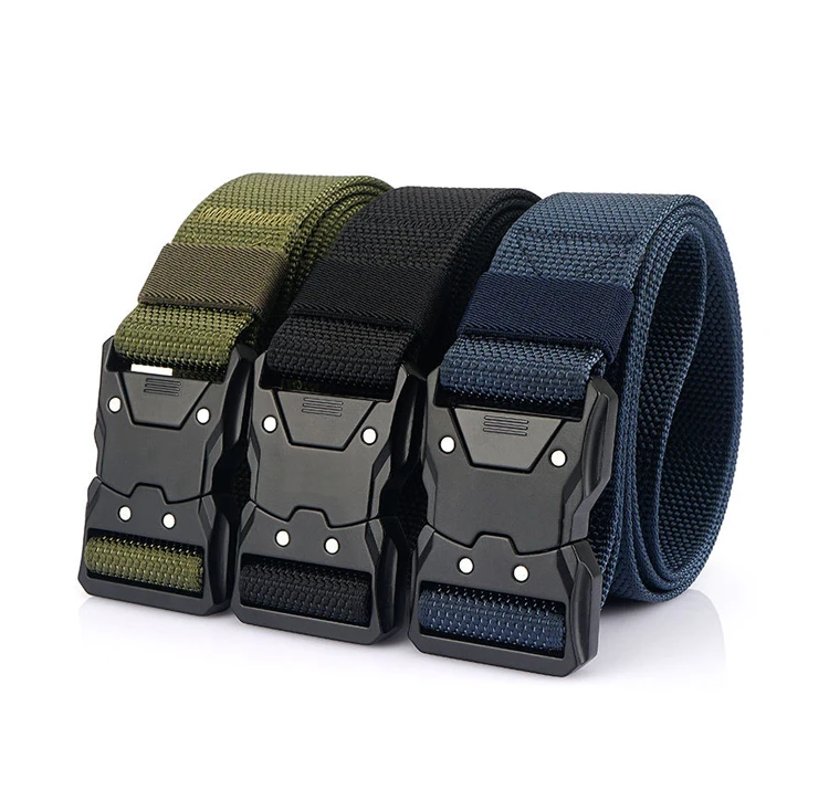 Alfa Colorful Quick Release Waist Belt Heavy-duty Woven Nylon Webbing Belt For Men