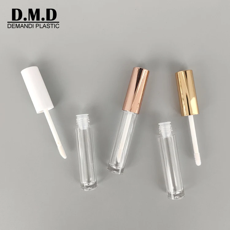 Wholesale private label 3ml empty 4 ml gloss container 5 ml custom lipgloss packaging bottle pink 6ml lip gloss tube gold