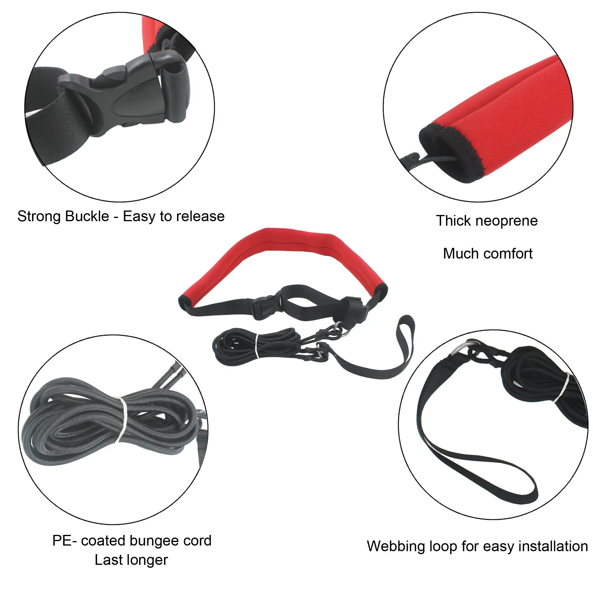 Swimming Resistance Bands with Belt Swim Training Bungee Cord Exercise For Young and Adult Swimming Pool Dive Set