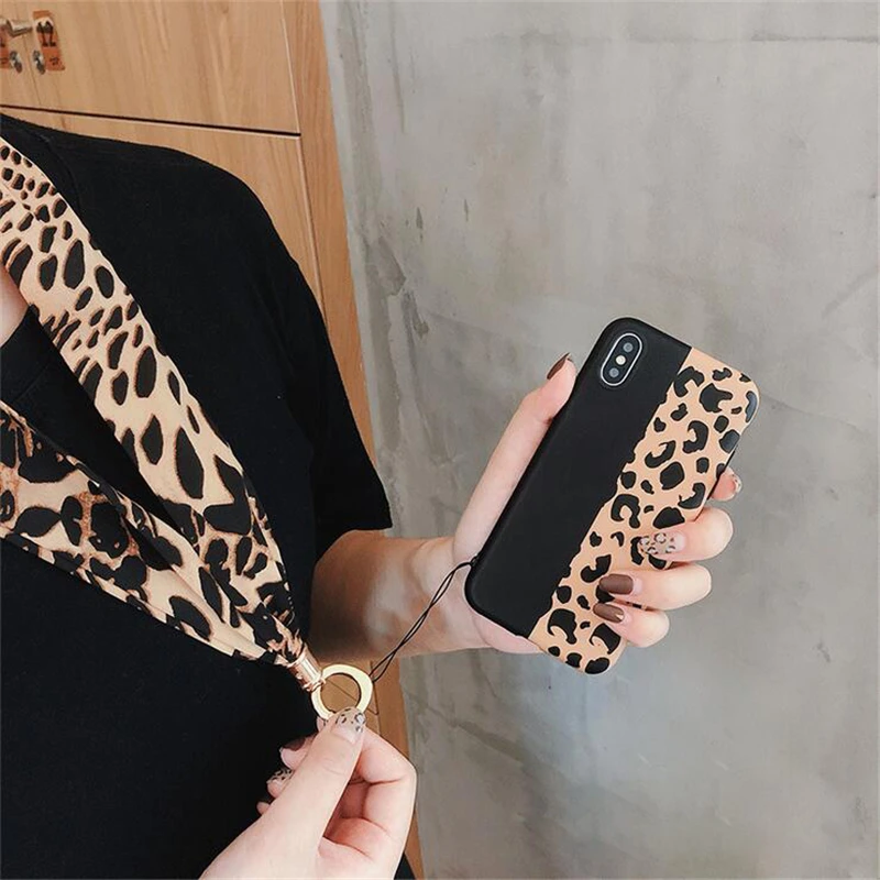 Mobile Phone Silk Hanging Rope Wide Neck Strap Cell Phone Long Lanyard Women Cloth Fabric Cord Necklace For Phone Keys Card Hold