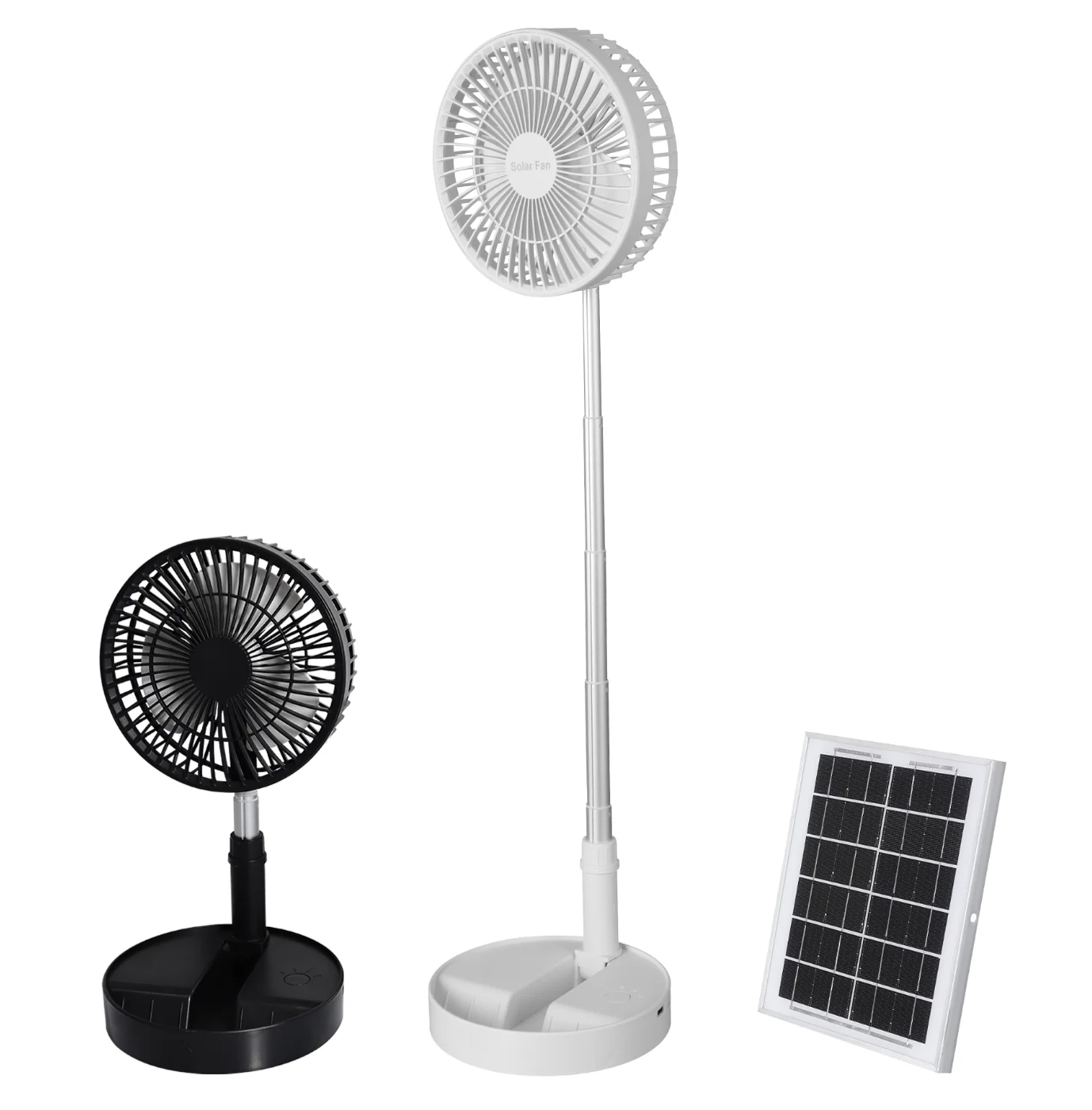 16 inches Solar Remote Control Charging Fan Floor Fan Rechargeable Stand Fan with battery life strong wind portable