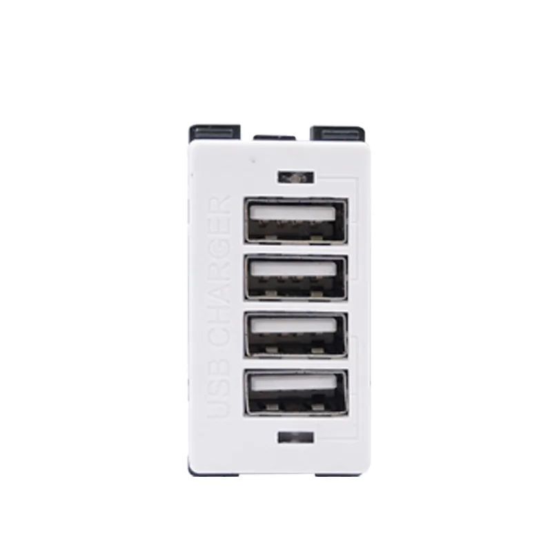4 Port USB Charger Modular China wholesaler wall socket with usb switches and sockets electrical luxury OEM