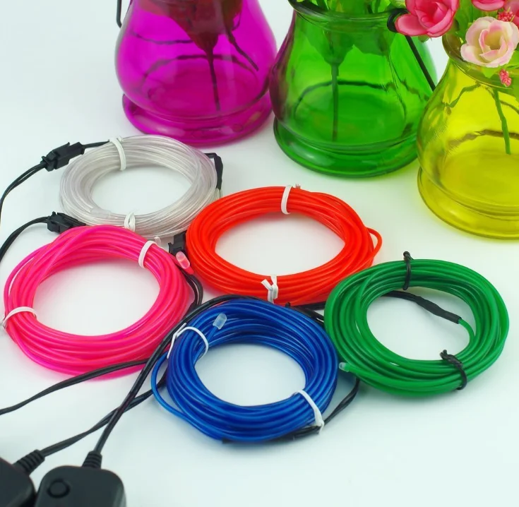 3M El Wire Lights Neon Light Electroluminescent Wire with 4 mode battery controller
