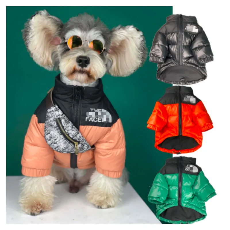 Big Large Dogs Zip Life Hoodies Jackets Coat The Dog Luxury Face winter pet clothes Designer Dog winter jacket puffer
