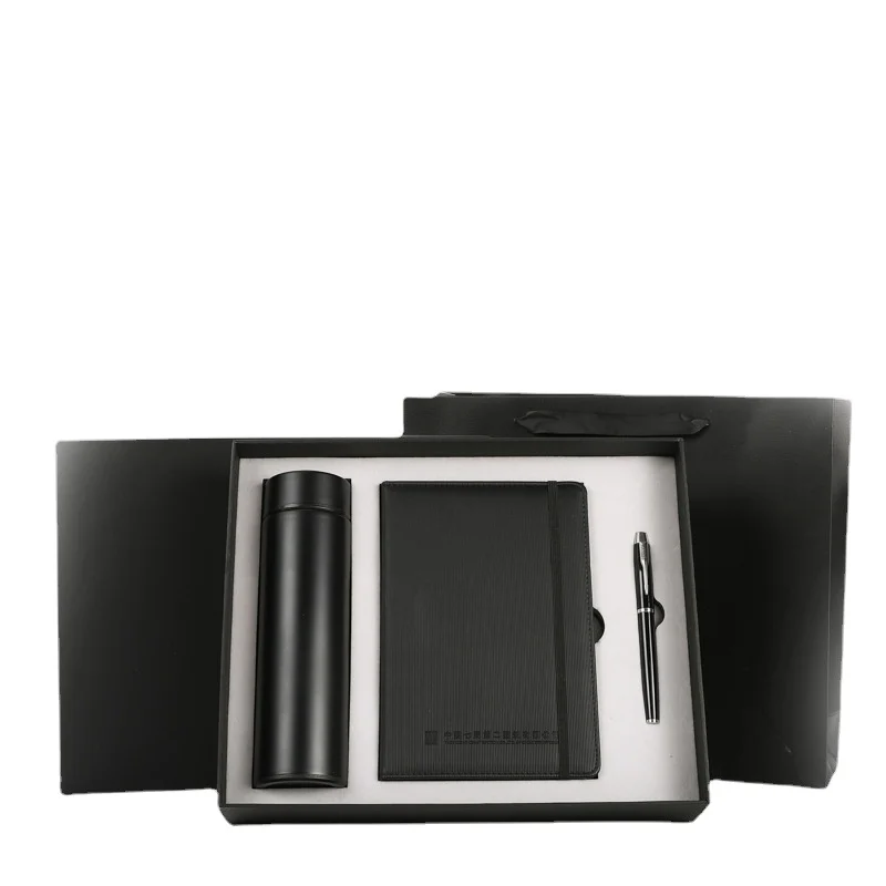 Customized logo Corporate gifts insulated cup Thermos diary notebook pen set