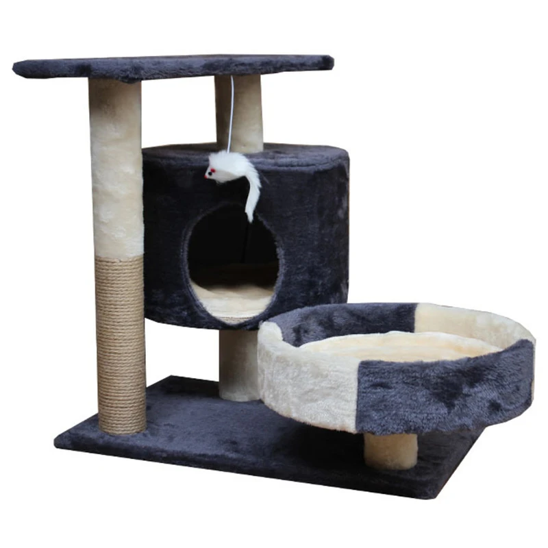 Multi-Level Cat Trees and Towers with Scratching Posts Condos Hammock Resting Perch Indoor Pet Activity Furniture Play House for