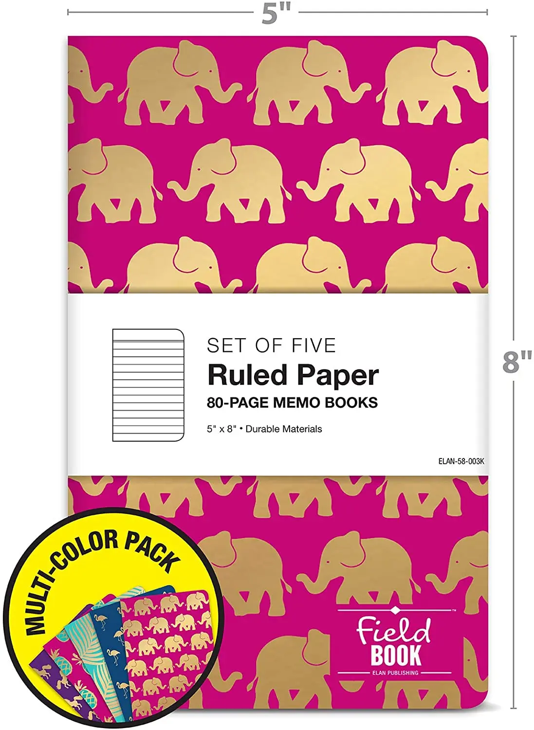 Various good quality small notebook ruled pattern exercise log book