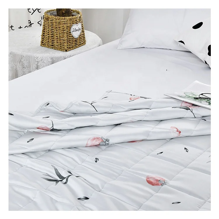 Удобное утяжеленное одеяло премиум-класса с принтом розового цвета и стразами