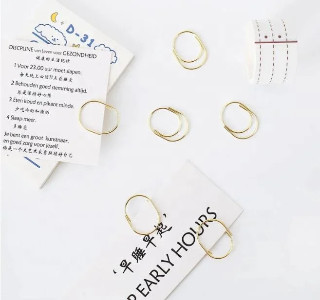 Gold Paper Clips Large Size 2 inch Office Clips for School Personal Document