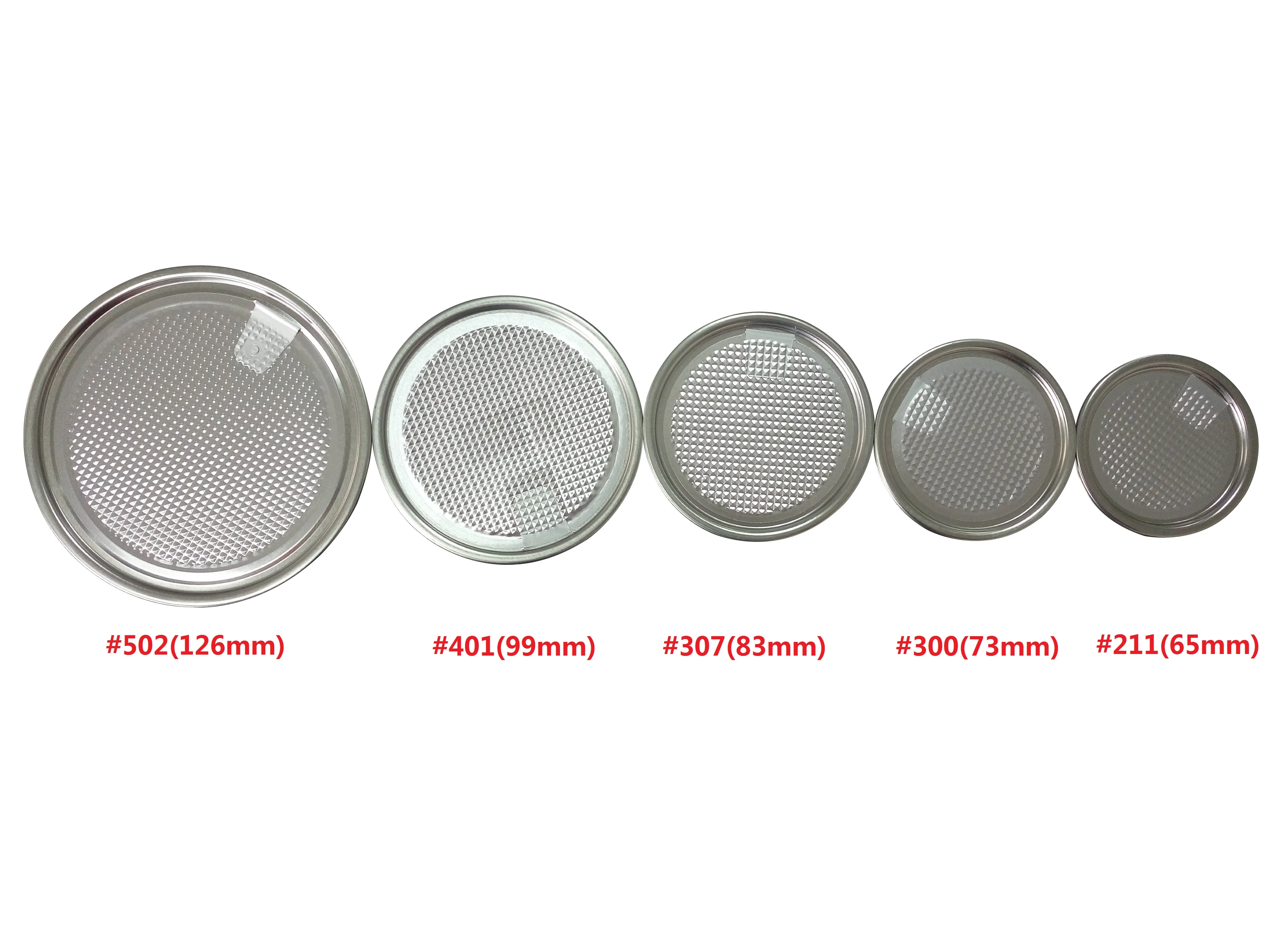 Easy Peel Off Open Tin Ring Aluminum Foil Lid Tinplate AL Covers Round Metal Aluminum Caps for Paper Tube