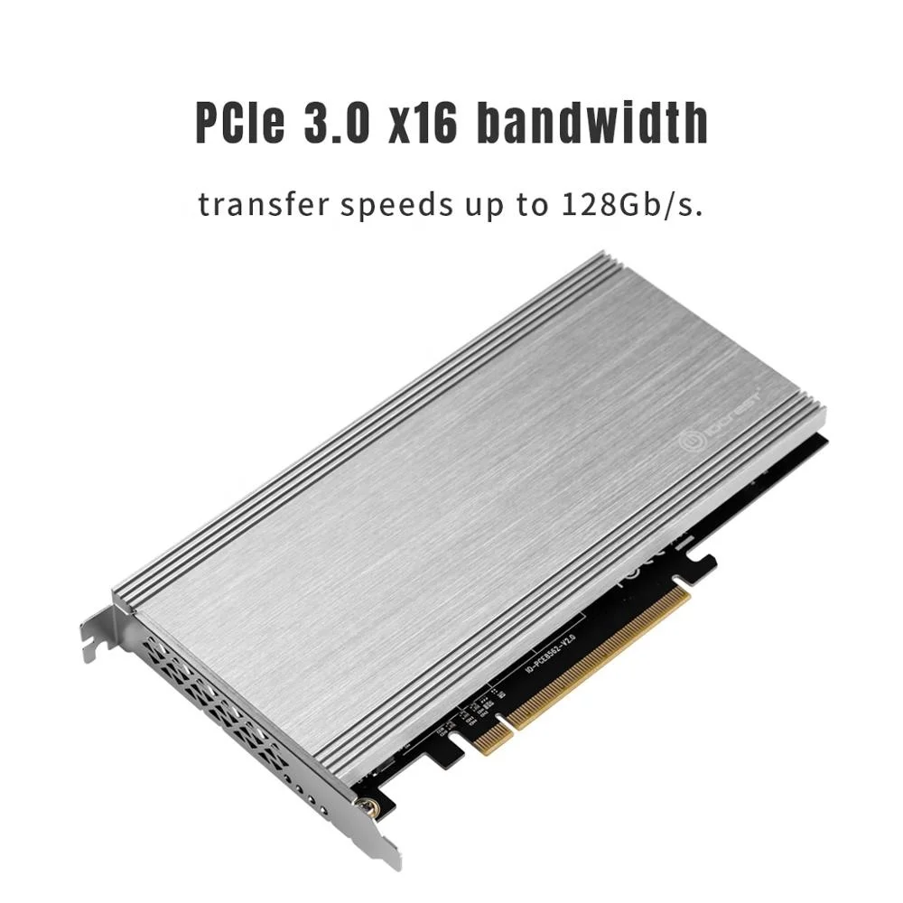  IOCREST 4 порта с полной скоростью M.2 NVMe m key порты для PCIe 3 0x16 карта адаптера