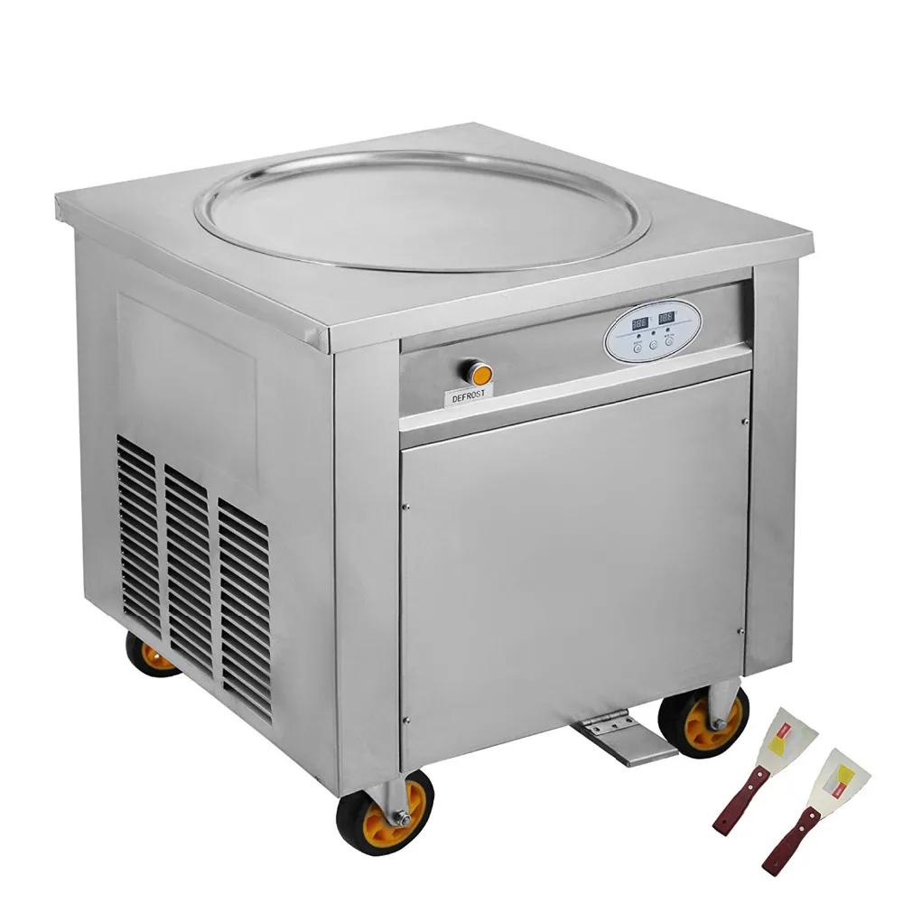 Completely-Sealed Frozen Flat Pan Ice Cream Roll Machine Fried Ice Cream Roll Machine for Sale