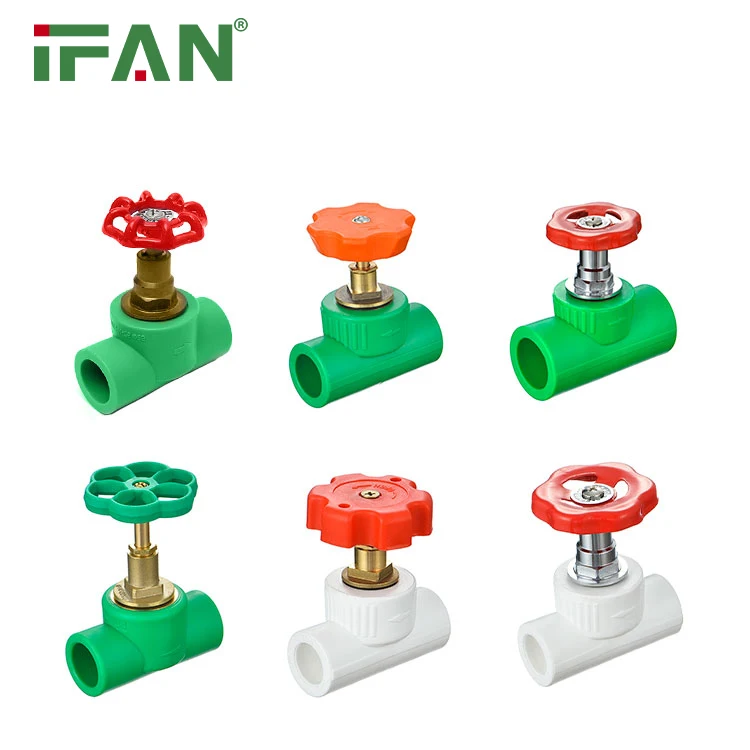 IFAN Wholesale Green PPR Pipe Fitting RAK/F/Plum Bossom/Iron Sheet/Mr. Wang Handwheel PPR Stop Valve 20-160mm PPR Valve