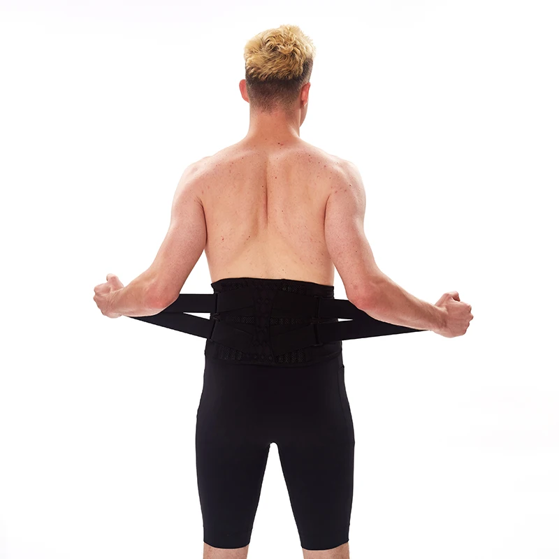 Factory Logo Sports Removable Pad Elastic Back Traction Waist Lumbar Support Belt Back